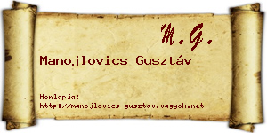 Manojlovics Gusztáv névjegykártya